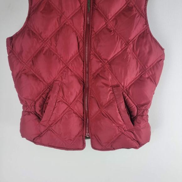 Vintage Eddie Bauer Goosedown Quilted Vest Red Sleeveless Size M - Picture 3 of 7